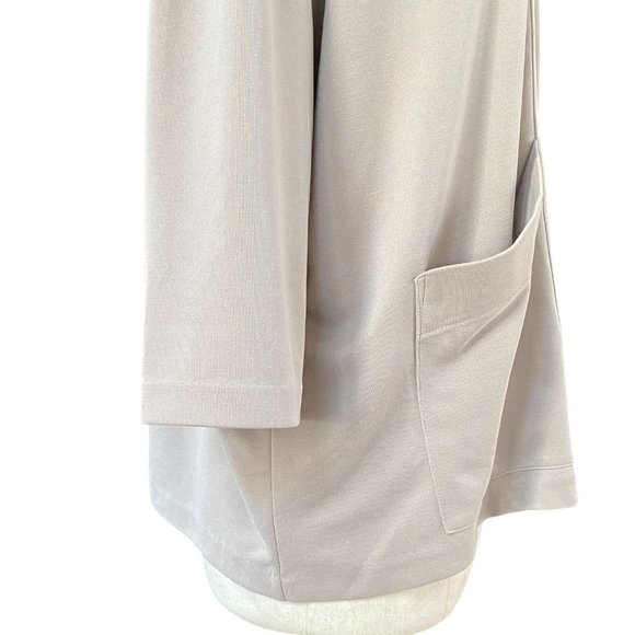 PureJill J. Jill Sand-Washed Open Coastal Beachy Neutral Knit Cardigan Jacket-M - Picture 7 of 11